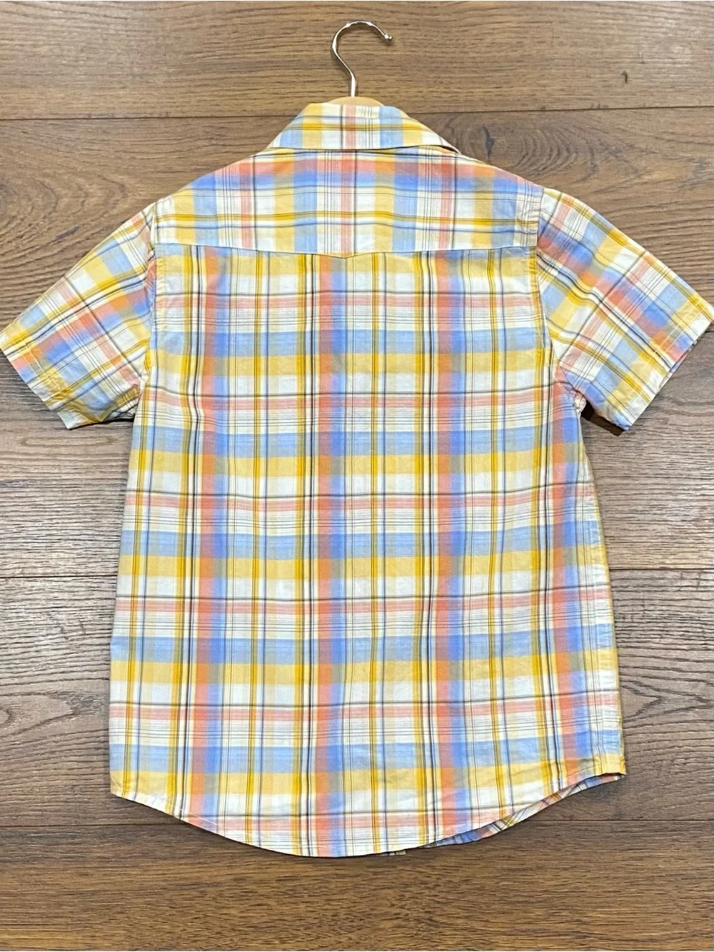 Gymboree Boys ‘Country Trail’ Blue and Yellow Plaid Short Set Size 7